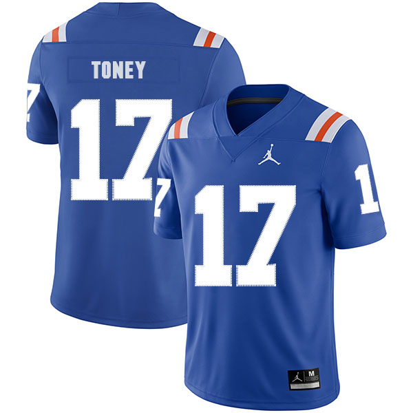 Men's None Blue 2024 college football Kadarius Toney #17 premium