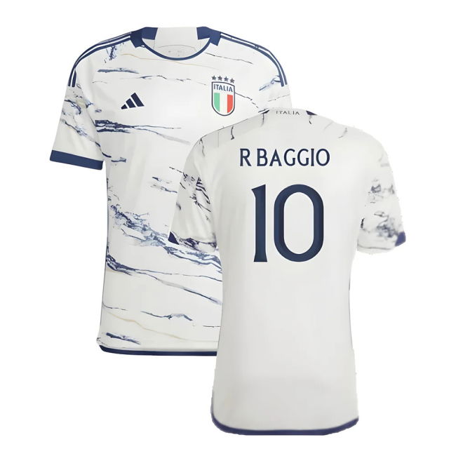 Original Replica Italy Away Supporter Kit for Adults (BAGGIO 10)