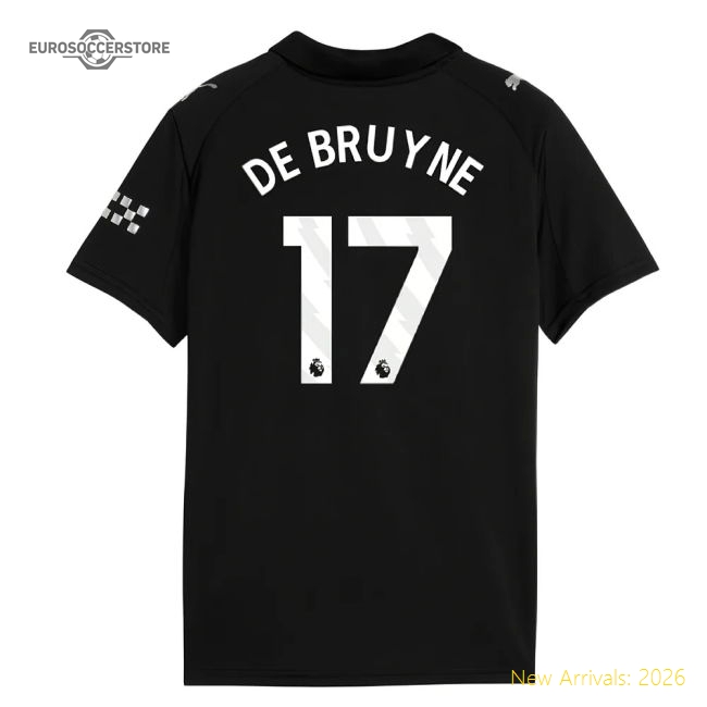 Official 2025-2026 Man City Away Shirt (kids) (de Bruyne 17)