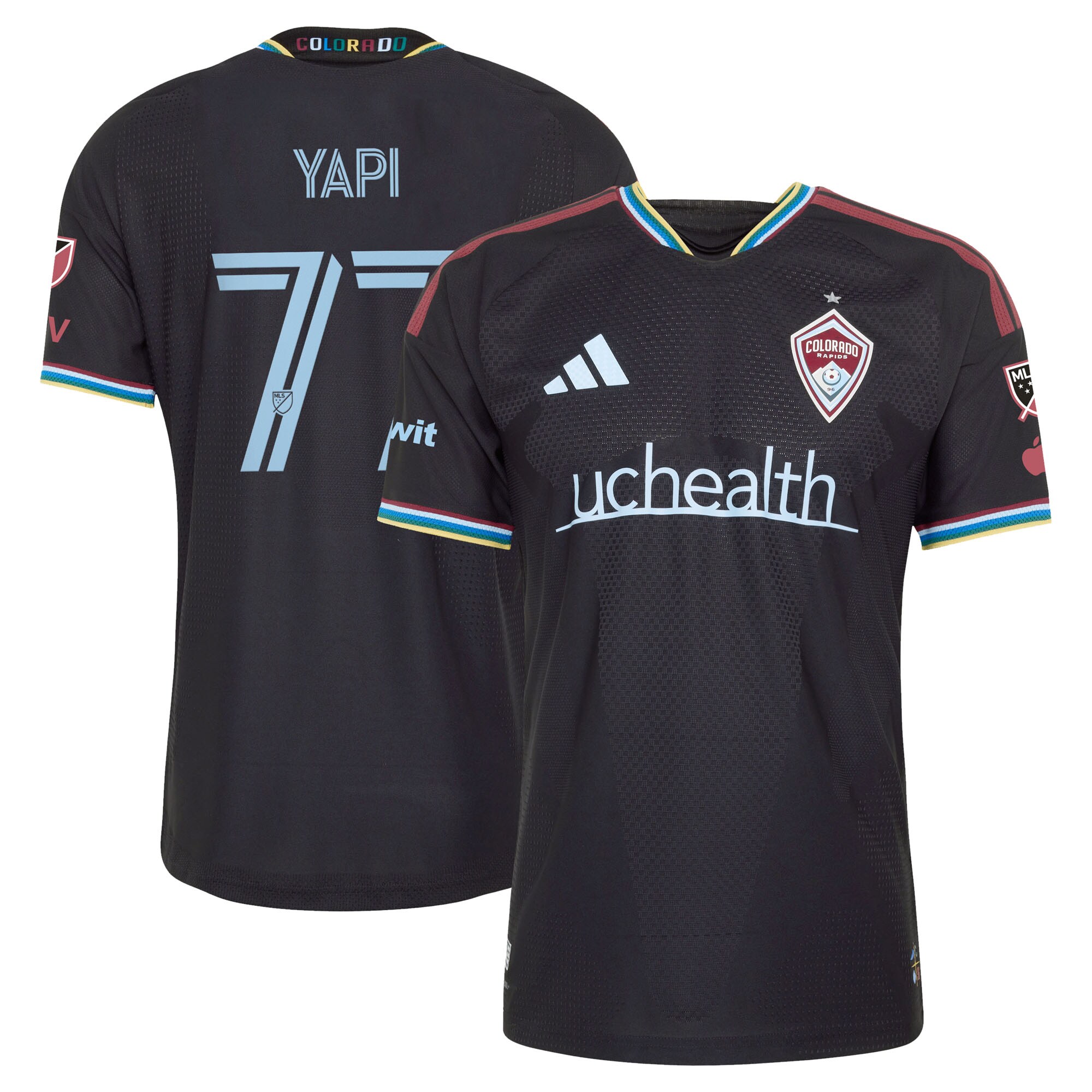 [SJH] Darren Yapi Colorado Rapids 2026 Colorful Colorado On-Field Authentic Patch Jersey - Black