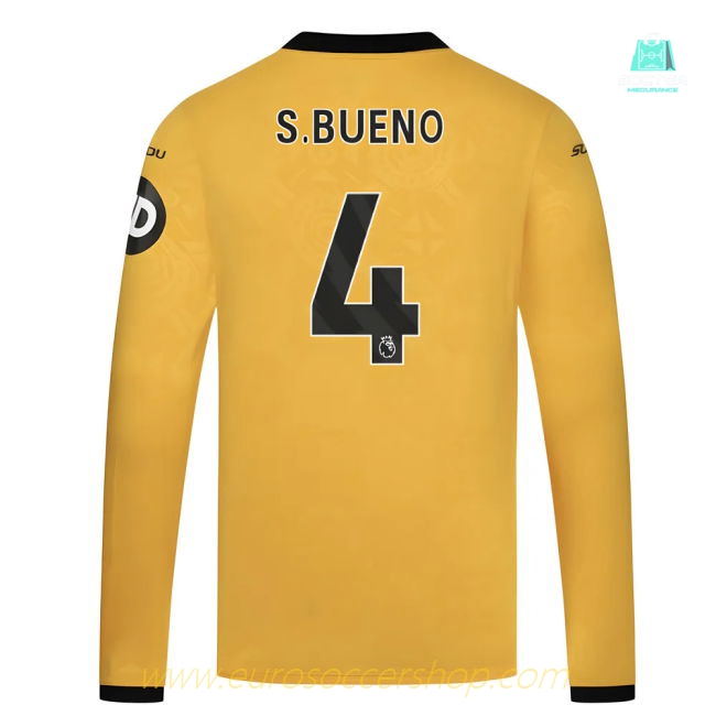 2025-2026 Wolves Long Sleeve Home Shirt (S.Bueno 4)