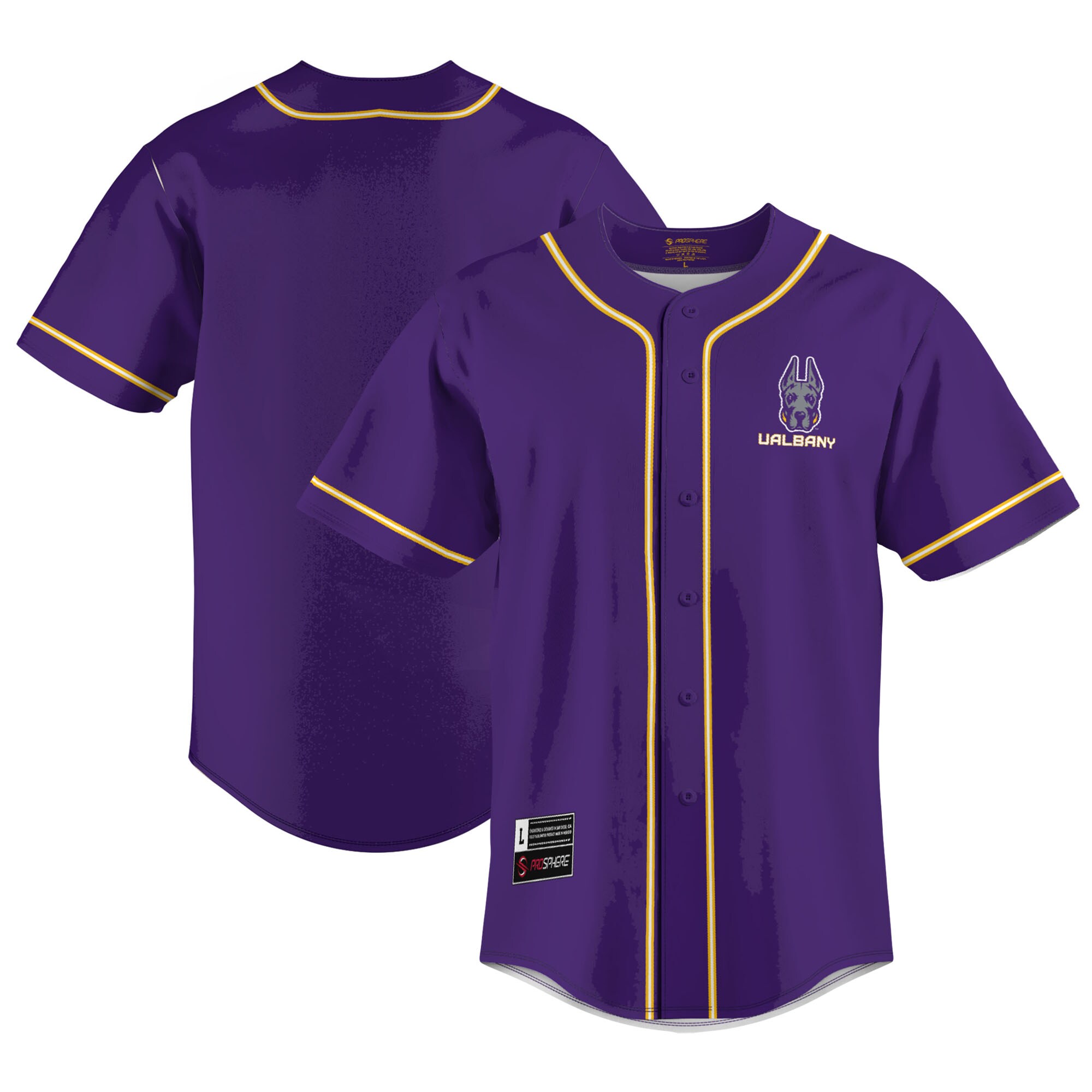 [NJP] UAlbany Great Danes GameDay Greats Youth Lightweight Baseball Jersey - Purple