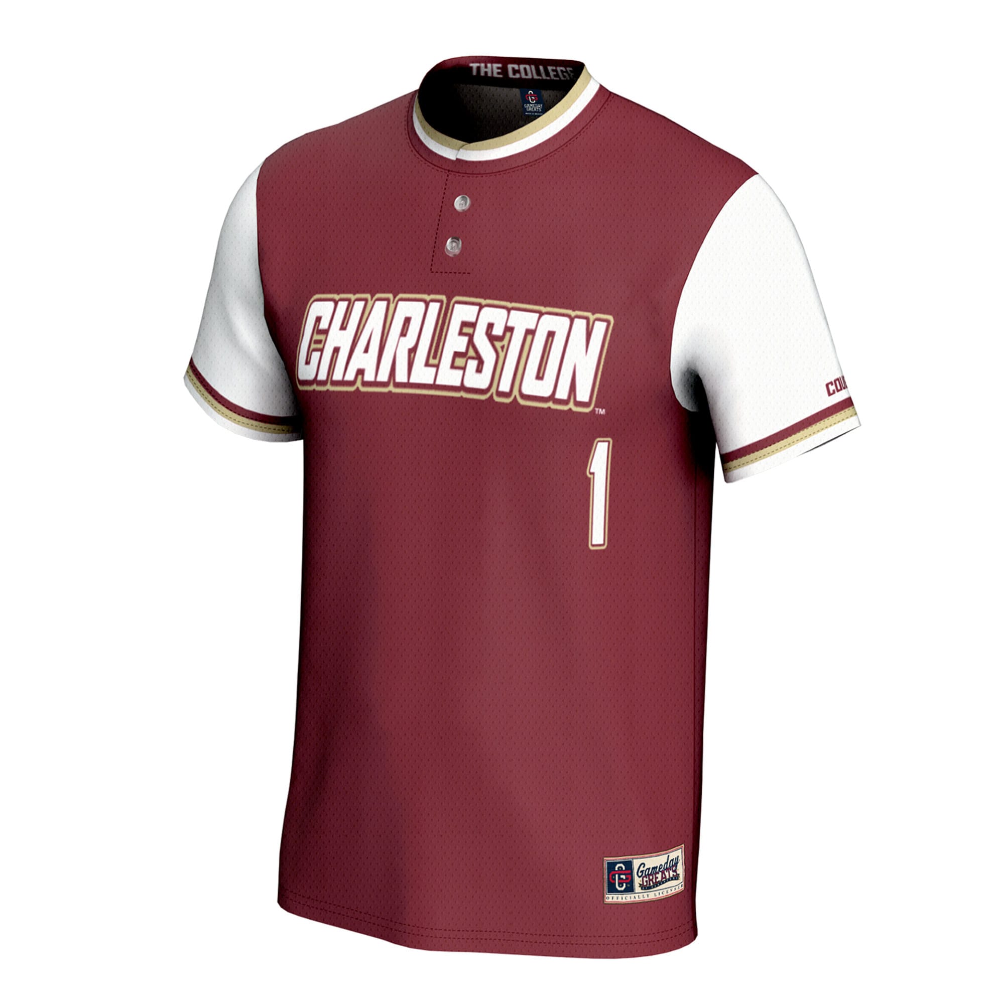 [DDG] Charleston Cougars GameDay Greats Unisex Lightweight Collegiate Softball Fashion Jersey - Maroon