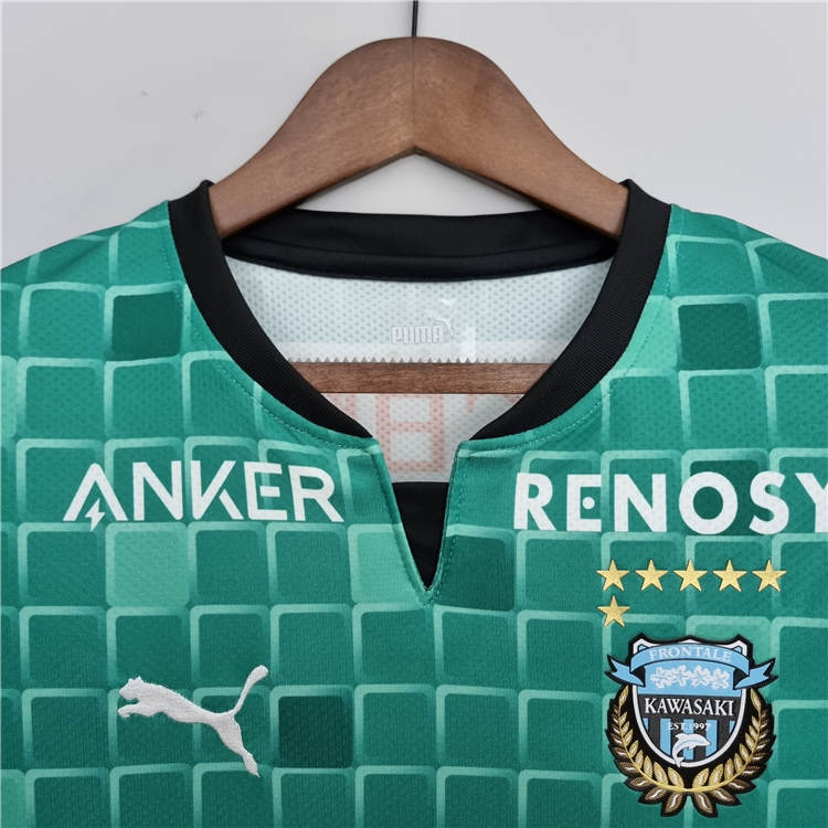 Moisture Wicking Kawasaki Frontale 2223 Third Green Soccer Jersey