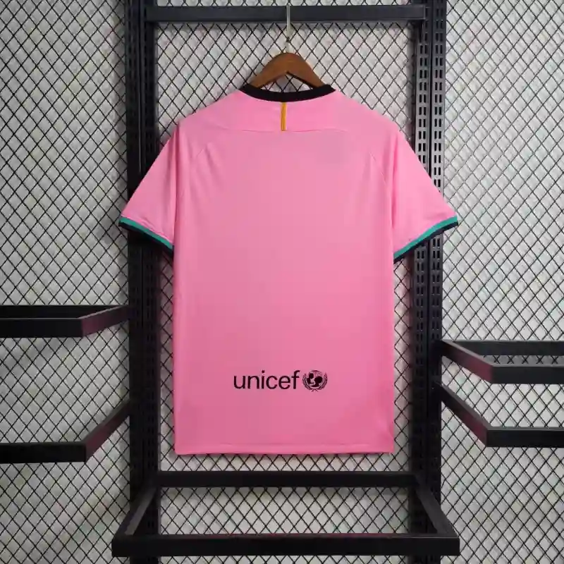 2020-2021 Barcelona Pink Soccer retro kit