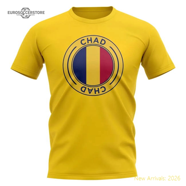 Chad Football Badge T-shirt (yellow) - Excellent Value - Official Design