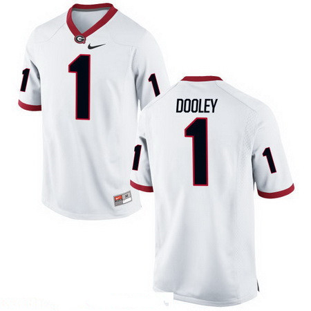 Men's UGA Bulldogs Vince Dooley #1 college football White 2016