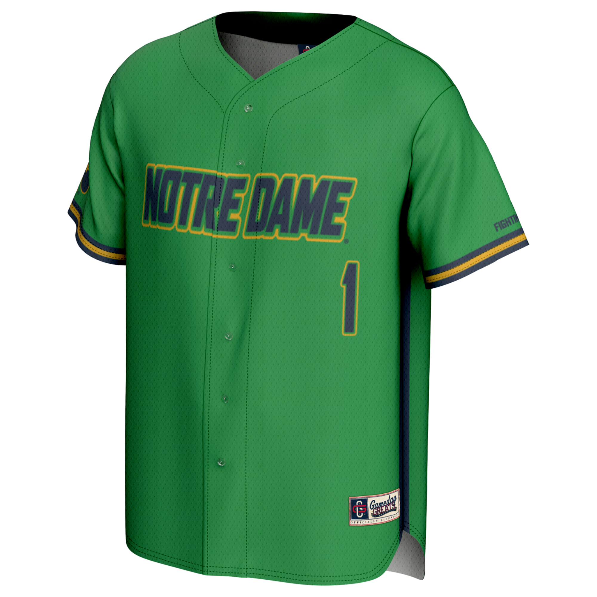 [DDG] Notre Dame Fighting Irish GameDay Greats Youth Lightweight Baseball Jersey - Green
