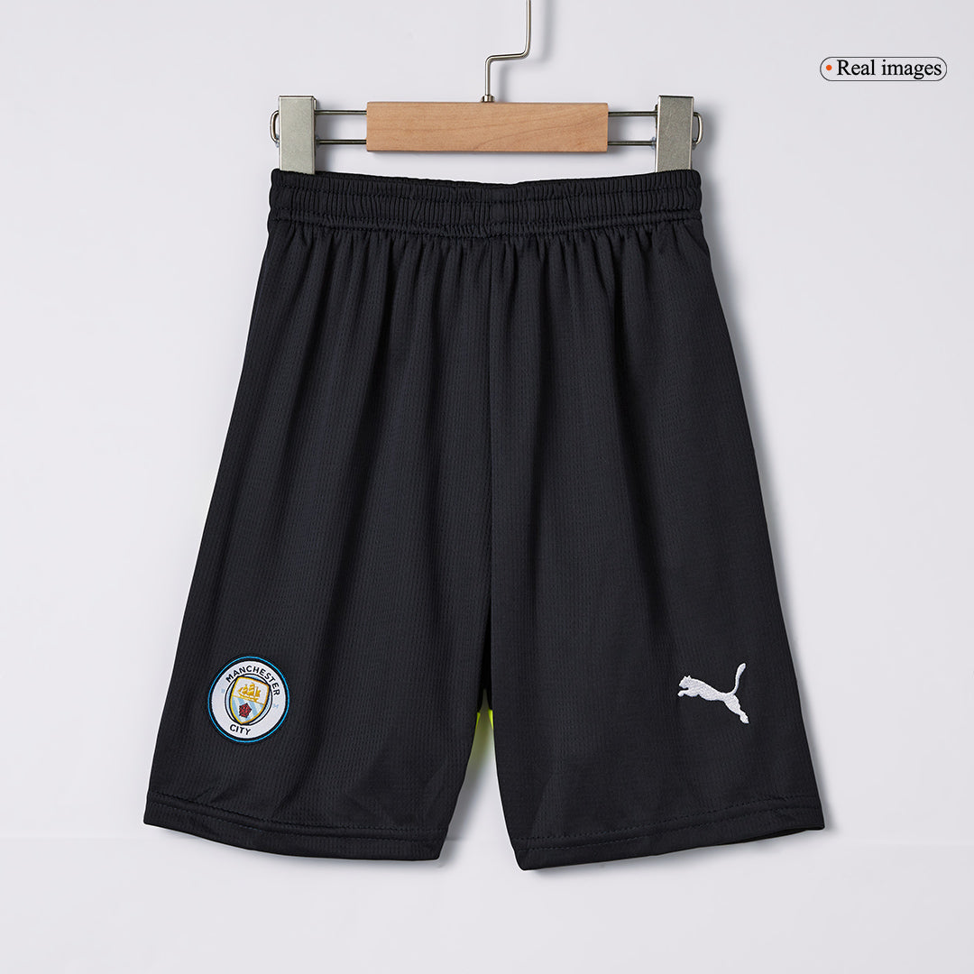Kid's Manchester City Away Soccer Jersey Kit(Jersey+Shorts+Socks) 2024