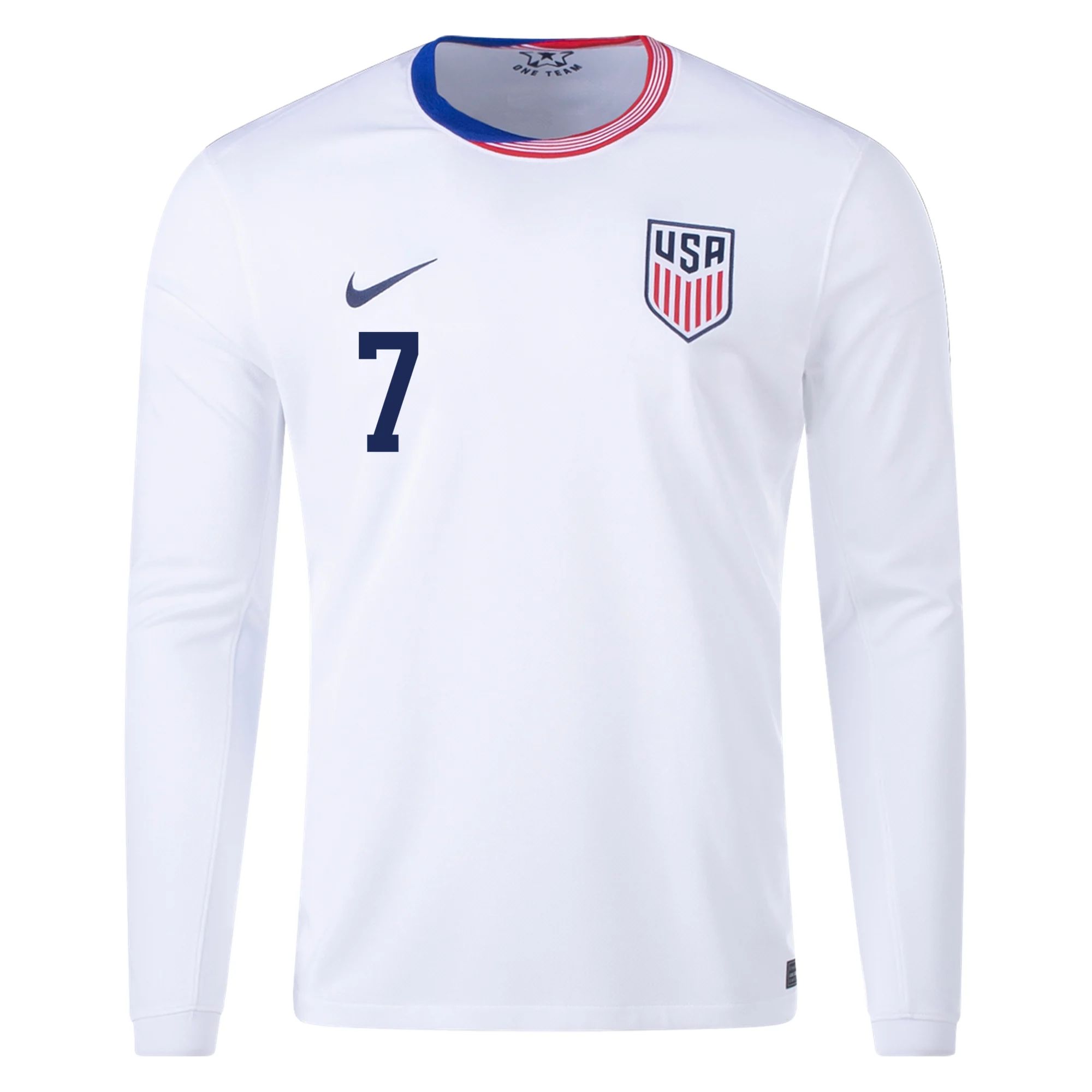 Nike United States Gio Reyna Long Sleeve Home Jersey 24/25 (White)