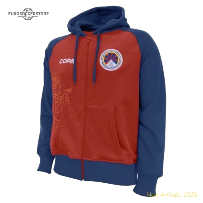 Premium Tibet Zip Hooded Sweater (red) - World Cup Edition