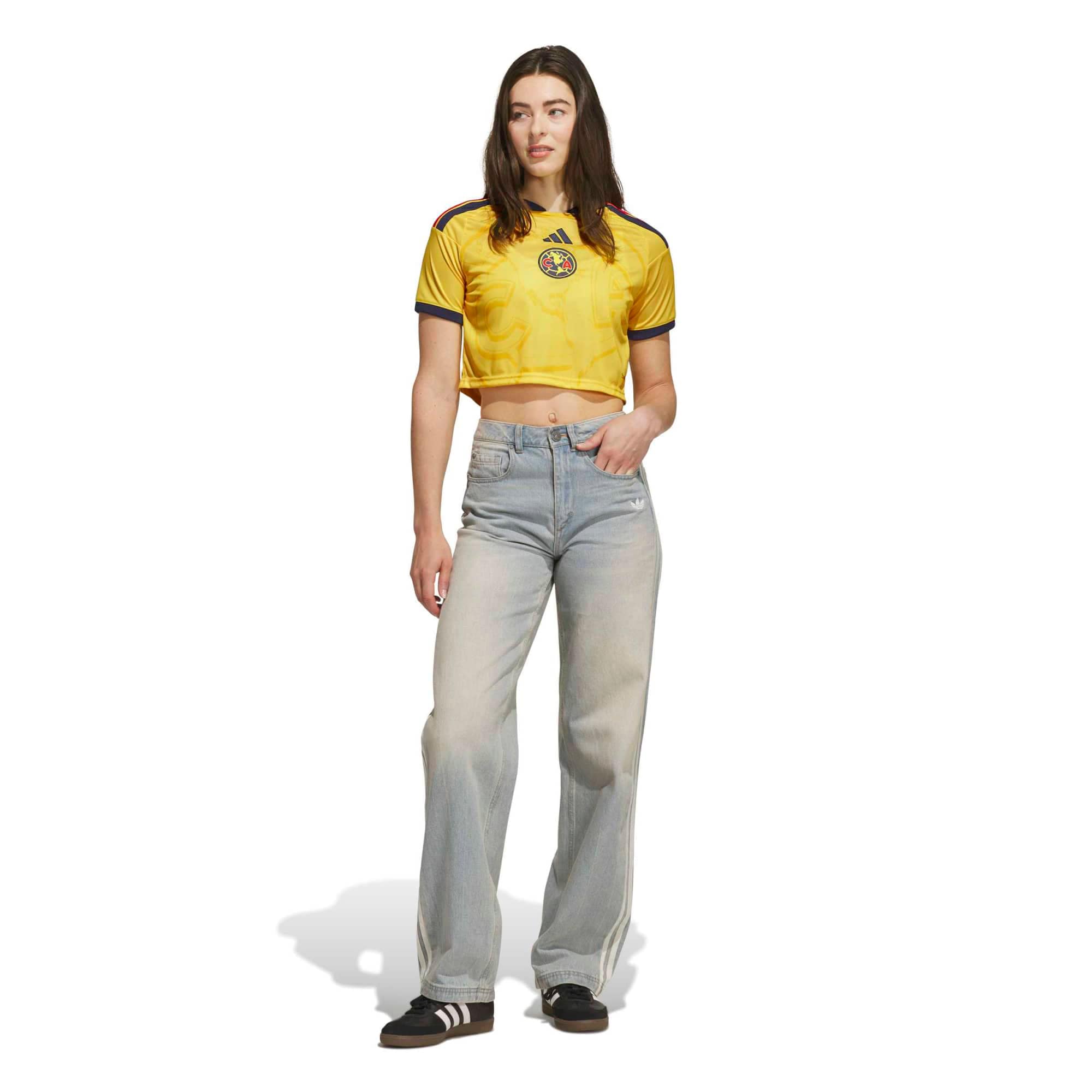 [SJH] Club America Women's 2026/27 Home Cropped Replica Jersey - Yellow