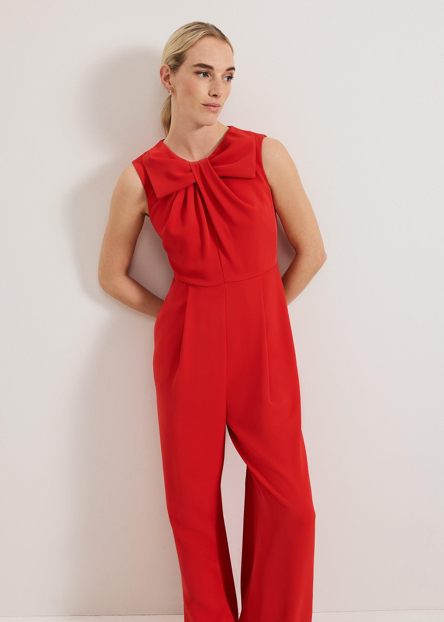 Saffron Twist Front Wide Leg Jumpsuit