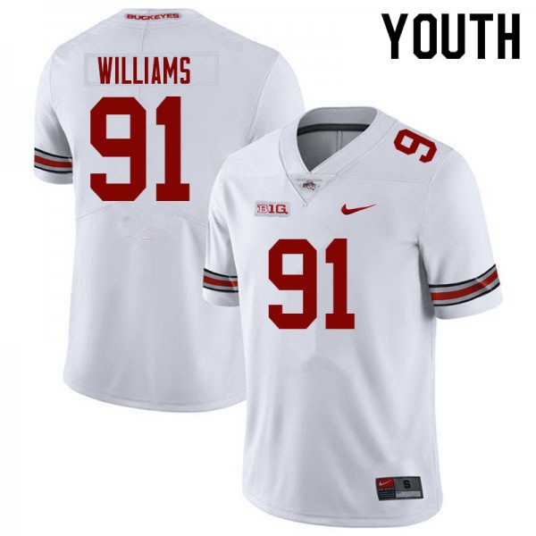 Nike Ohio State Buckeyes Tyleik Williams #91 Youth White Premium
