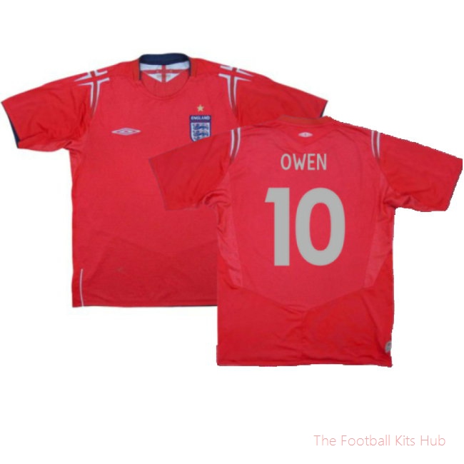 England 2004-06 Away Shirt (Excellent) (Owen 10)