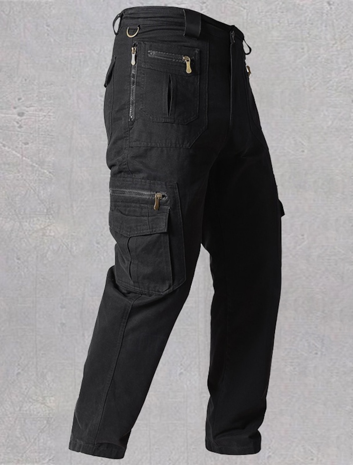 Men's Cargo Shorts Capri Pants Summer Zipper Pocket Multi Plain