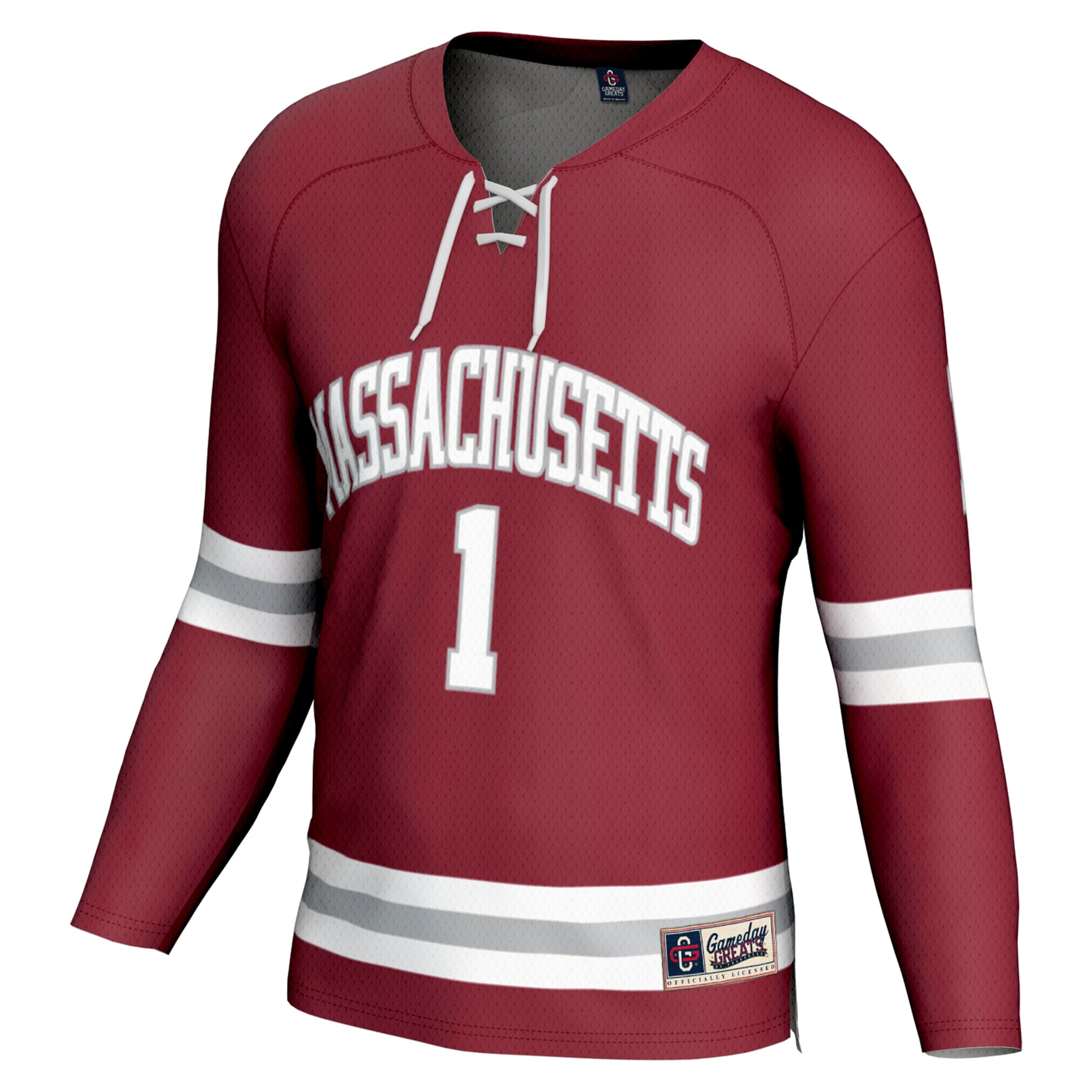 [DDG] UMass Minutemen GameDay Greats Youth Hockey Fashion Jersey - Maroon
