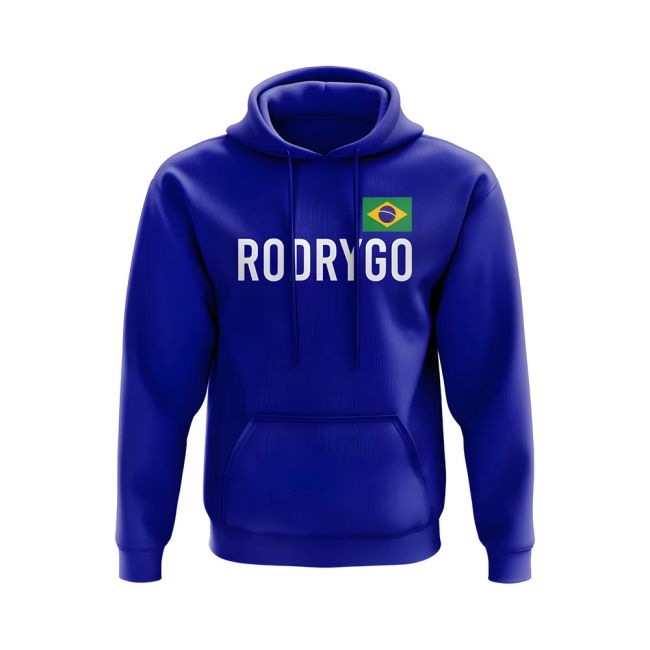 High Rodrygo Brazil Name Hoody (Blue) Championship Team