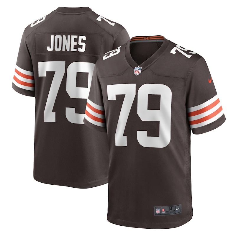 None Dawand Jones CLE Browns Championship High-Quality Jersey