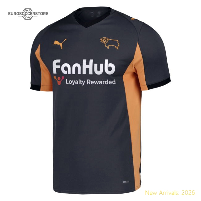 Premium-grade 2025-2026 Derby County Away Shirt - Match Day Jersey