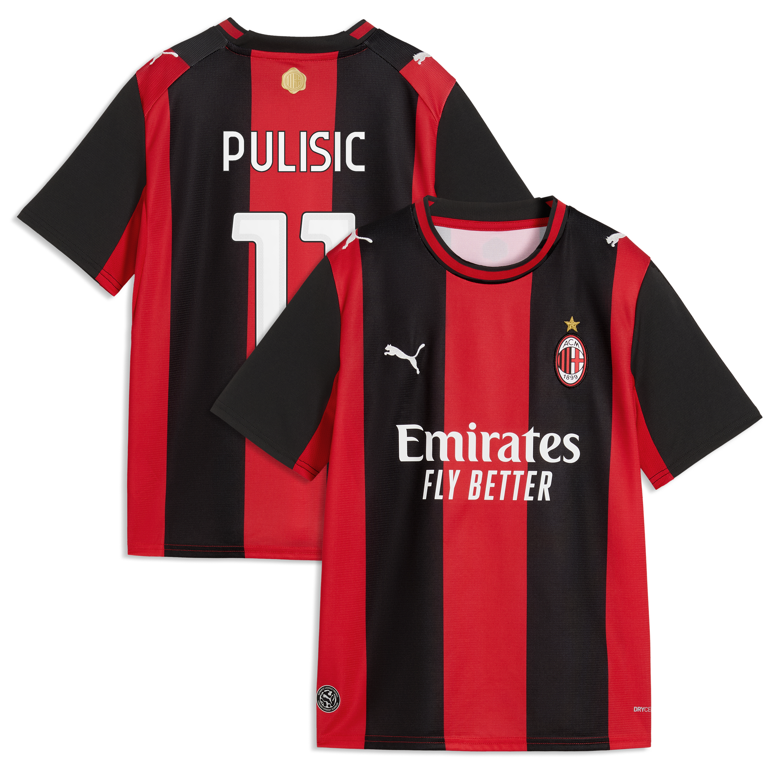 [SJH] Christian Pulisic AC Milan Youth 2026/27 Home Replica Jersey - Black/Red
