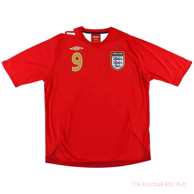 England 2006-08 Away Shirt Rooney #9 (XL) (Excellent)