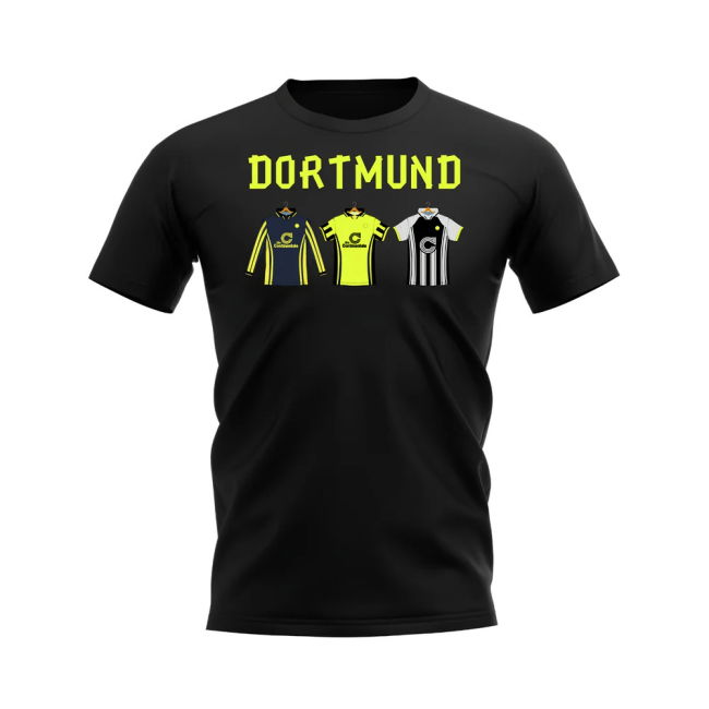Borussia Dortmund 1996-1997 Home Football Kit (Black) | Elite