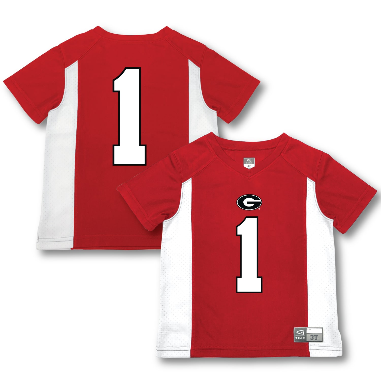 #1 Georgia Bulldogs Garb Toddler Football Jersey - Red