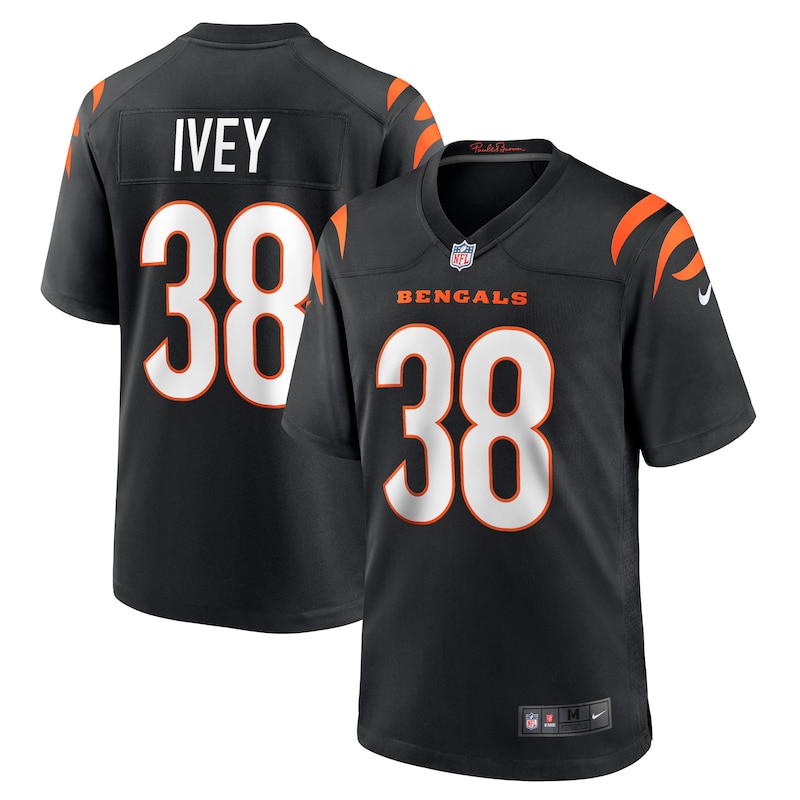None DJ Ivey CIN Bengals Bold Genuine Jersey Game Day Wear