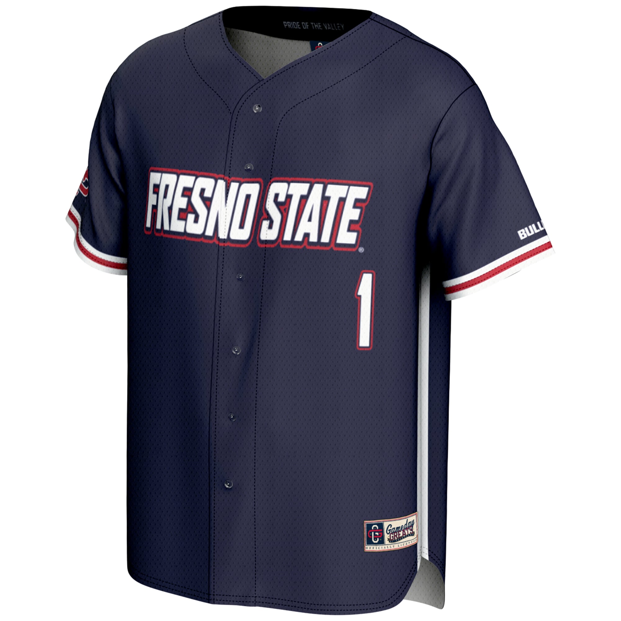[NJP] Fresno State Bulldogs GameDay Greats Youth Lightweight Baseball Jersey - Navy