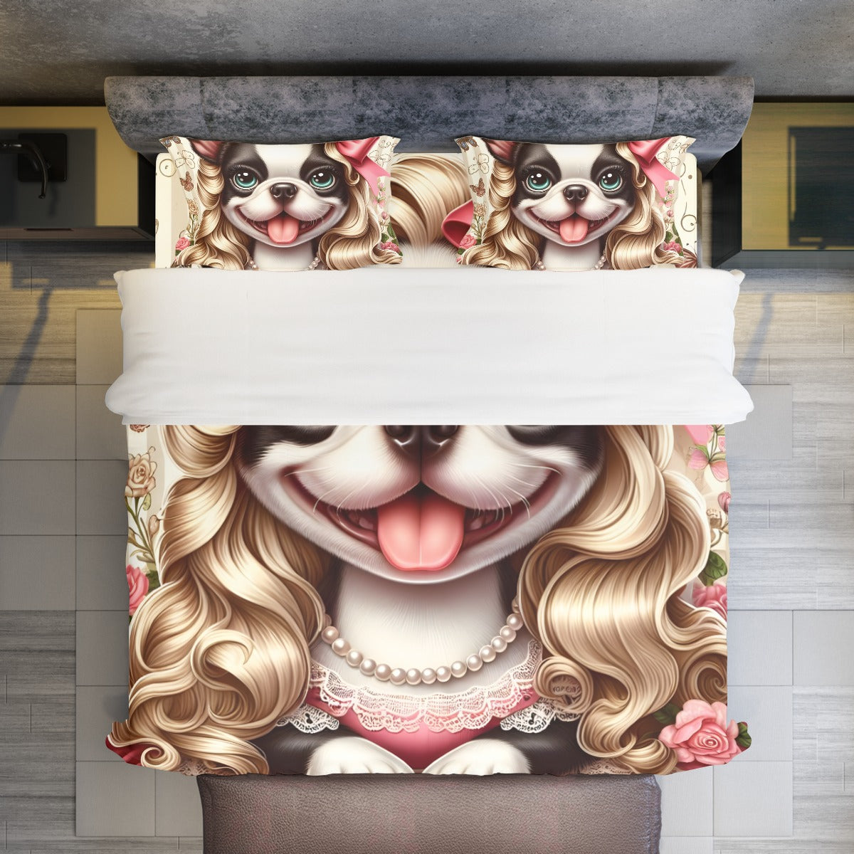 Nala - Non-slip Duvet Cover Set For Boston Terrier Lovers Pet Gear