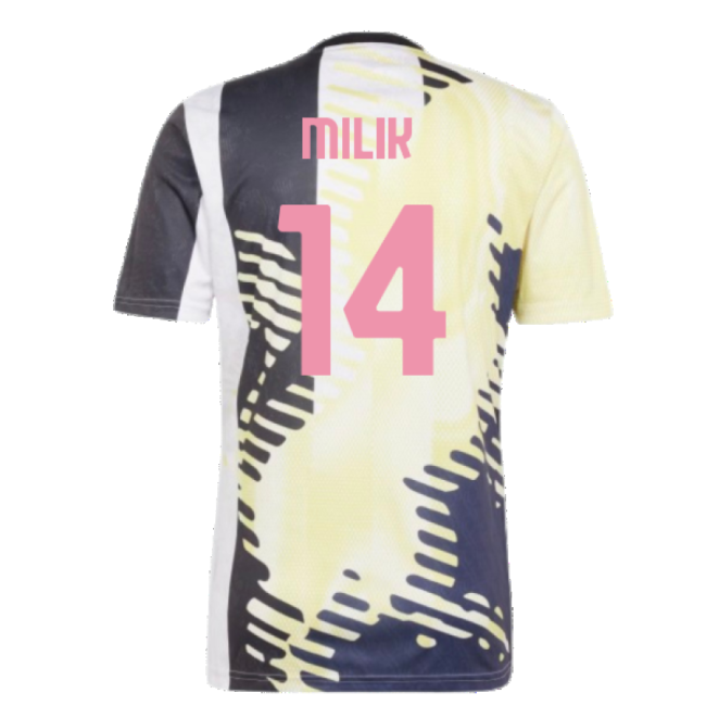 Pre-Match Juventus 2025 Jersey (Yellow) (Milik 14) Fan Edition