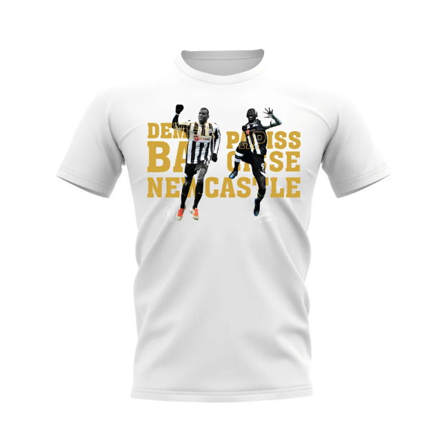 Demba Ba & Papa Cisse Newcastle Player T-Shirt - White