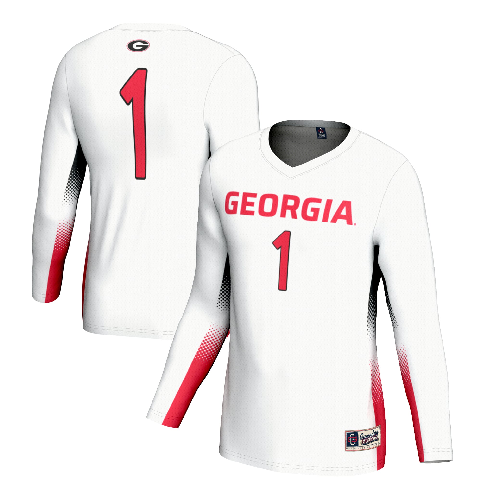 #1 Georgia Bulldogs GameDay Greats Unisex Lightweight Volleyball Jersey - White