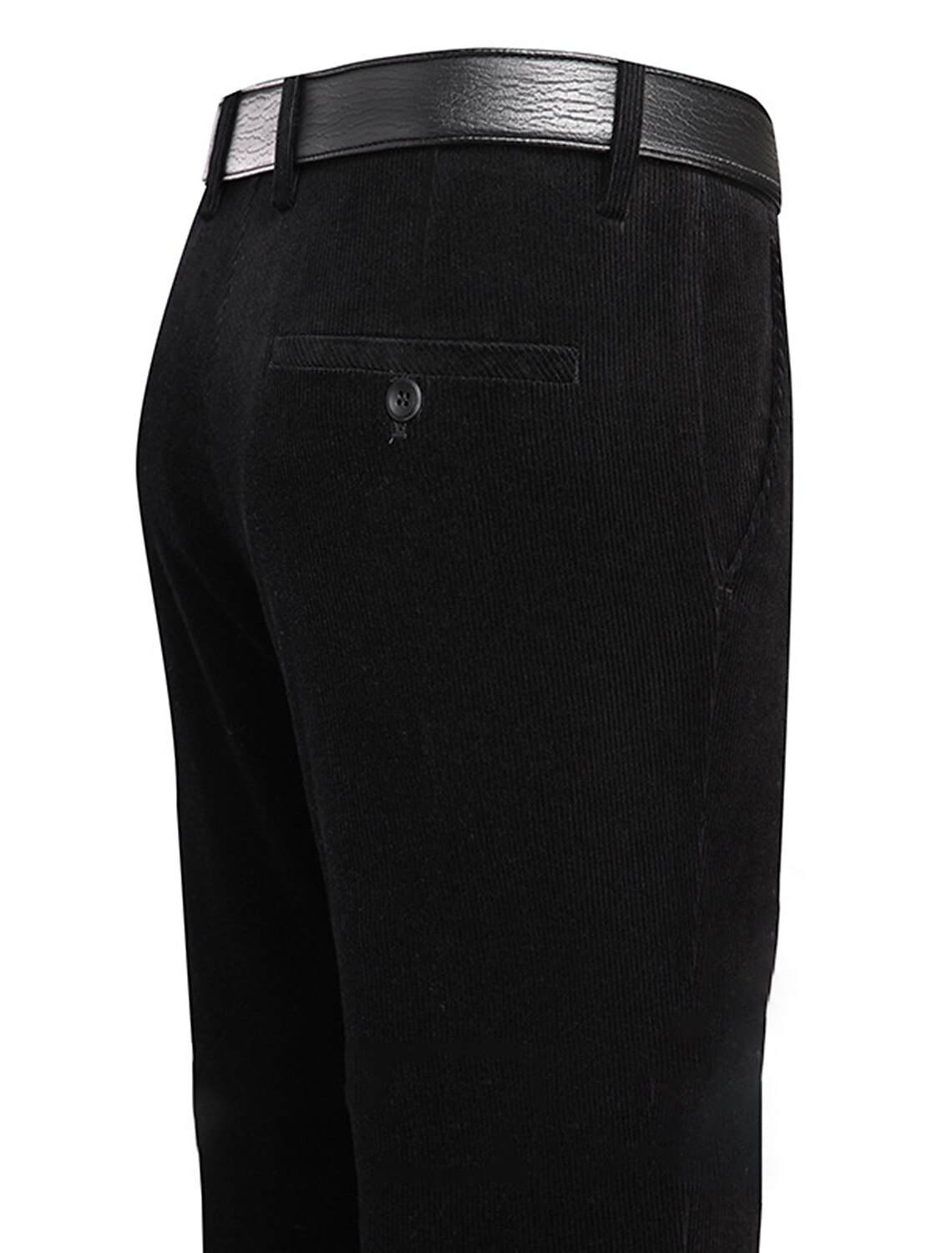 Men's Dress Pants Corduroy Winter Trousers Suit Pocket Plain Comfort