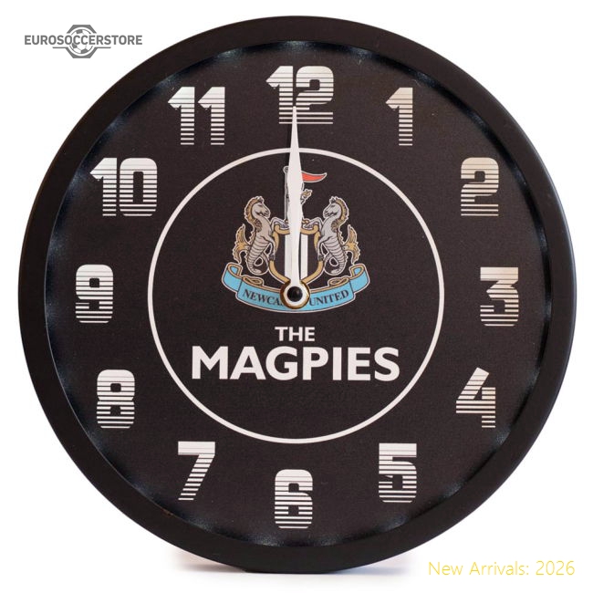 Newcastle United Fc Led Magpies Wall Clock - Official Edition