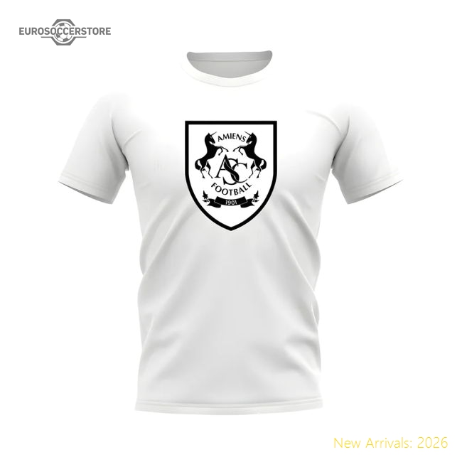 Amiens Badge T-Shirt (White) Customizable Football Wear