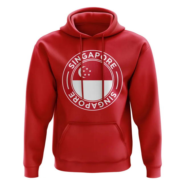 Top-Tier Singapore Football Badge Hoodie (Red) Limited-Edition
