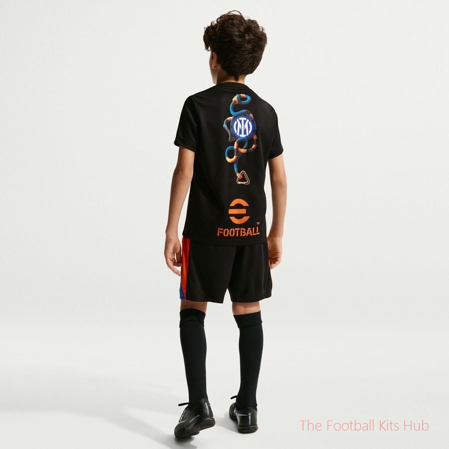 Inter Milan X ACG Training T-Shirt Dri-FIT Academy Pro Pre Match 4th - Black/Safety Orange Kids