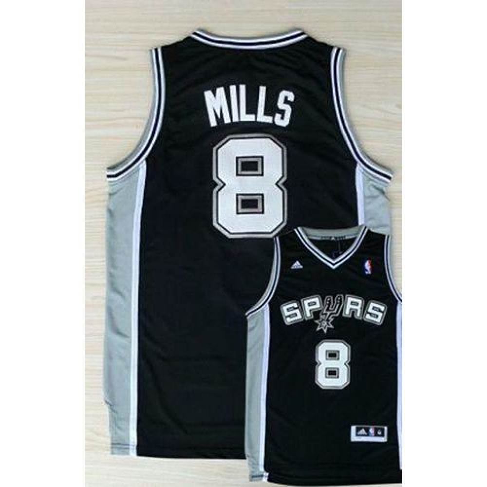 Fan Favorite Professional Men's SAS #8 Patty Black Basketball Jersey