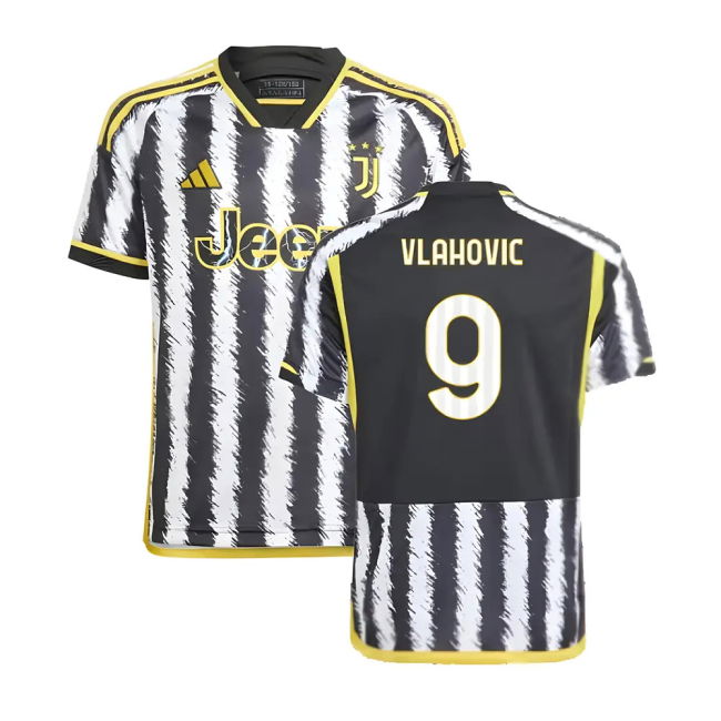 2023-2024 Juventus Home Professional Shirt (Kids) (VLAHOVIC 9)