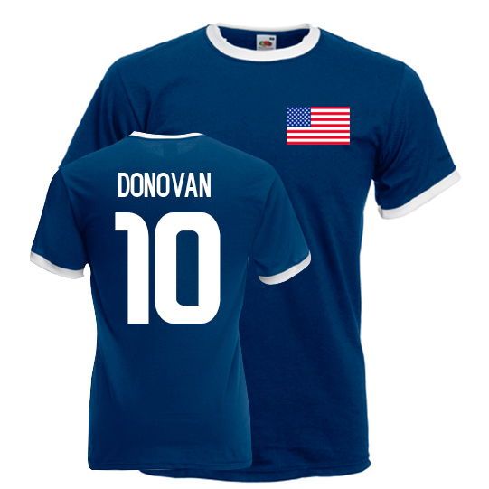 Top-Tier Climate-Control Landon Donovan Usa Ringer Tee (Navy)