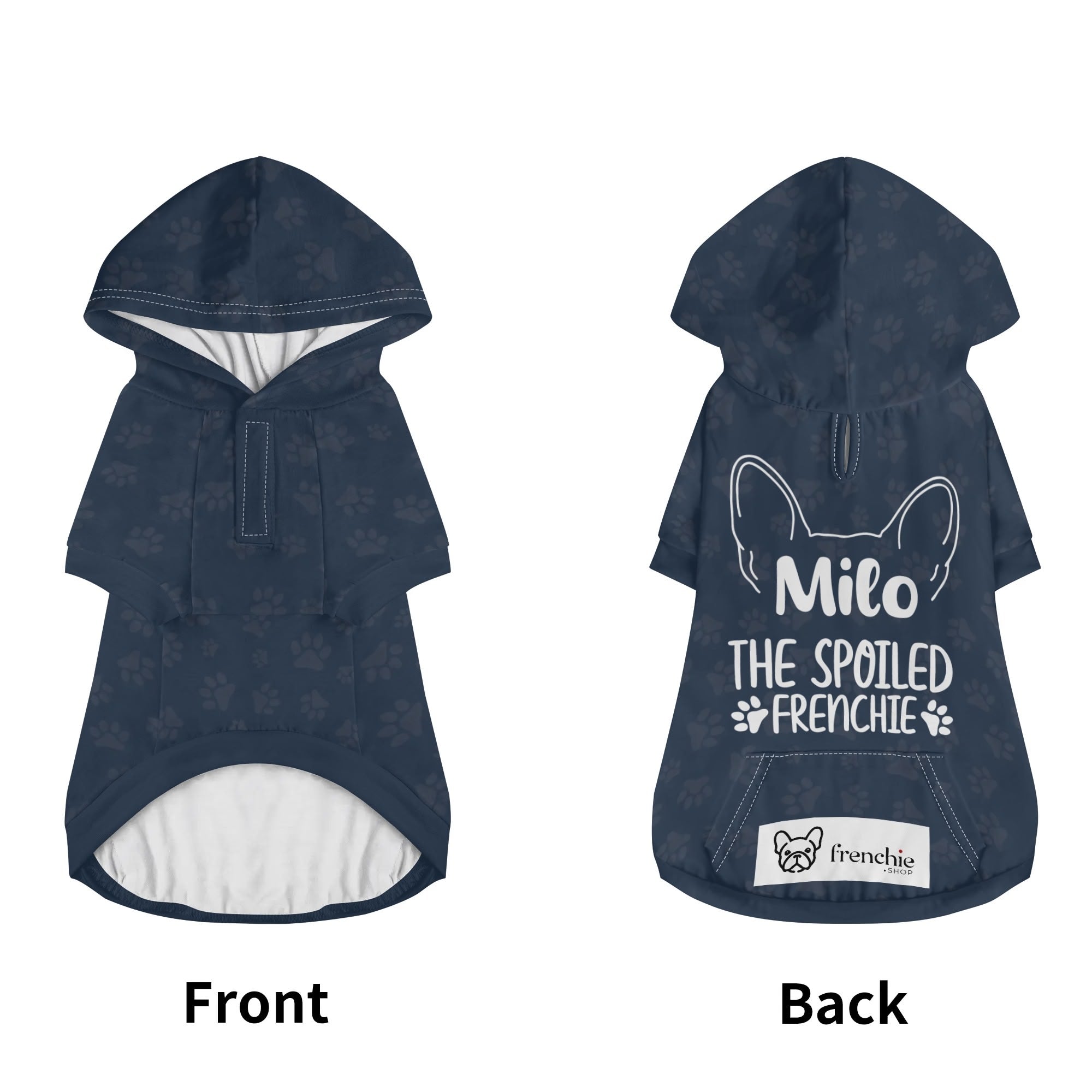 Customized French Bulldog Hoodies with Your Dog’s Name | Frenchie Shop Original