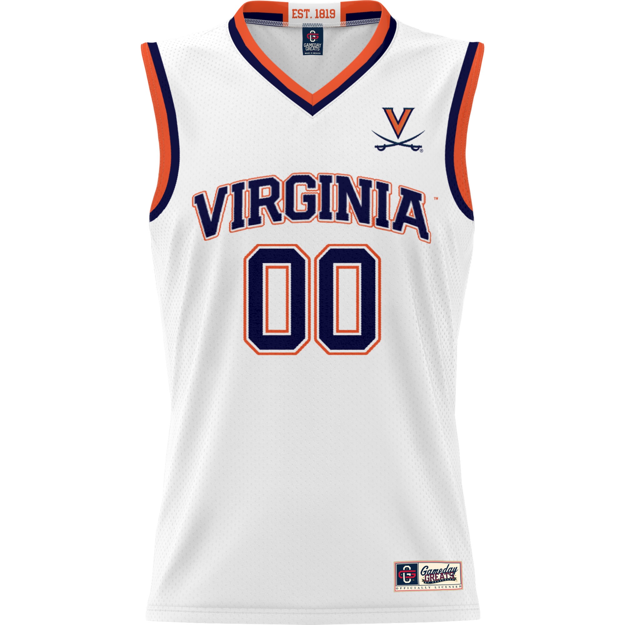 [NJP] Virginia Cavaliers GameDay Greats Youth NIL Pick-A-Player Lightweight Men's Basketball Jersey - White