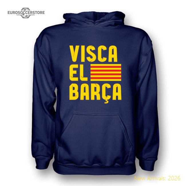 Match-Day Top-Quality Visca El Barca Hoody (Navy)