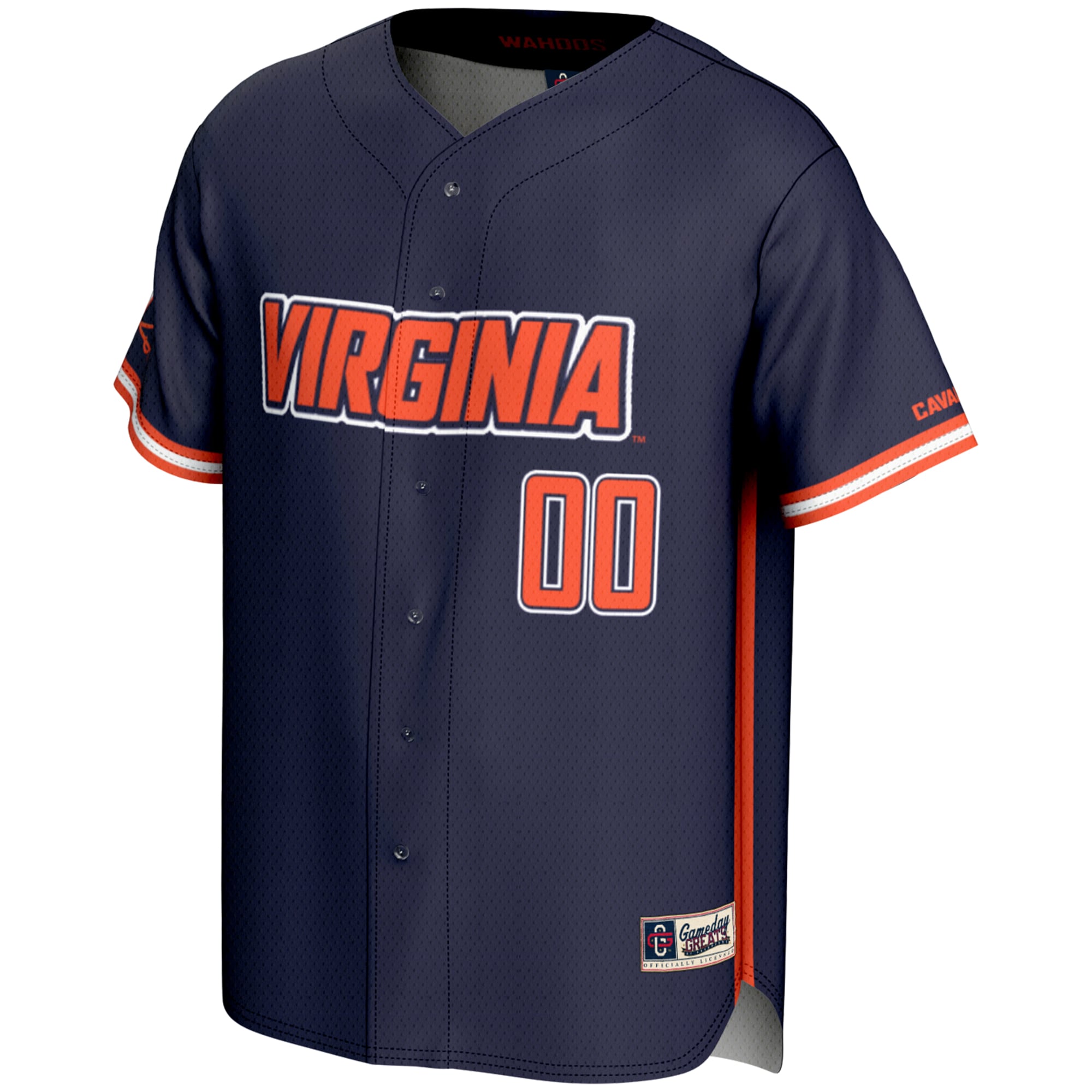 [DDG] Virginia Cavaliers GameDay Greats Youth NIL Pick-A-Player Lightweight Baseball Jersey - Navy