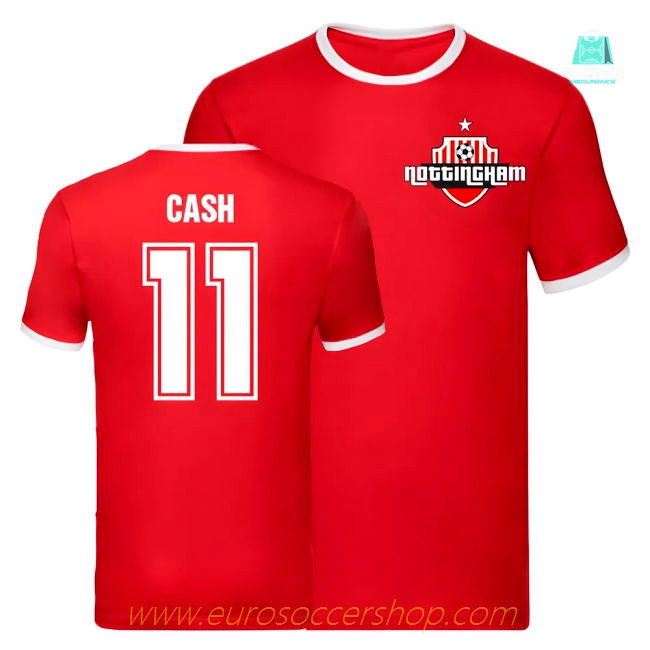 Matty Cash Nottingham Forest Ringer Tee (Red)