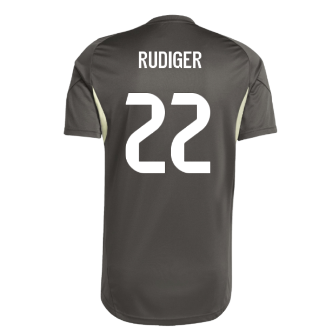 2025-2026 Madrid Real Madrid Training Jersey (Utility Grey) (Rudiger 22)