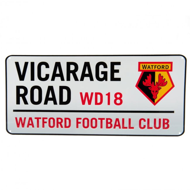 Men's Watford FC White Street Sign