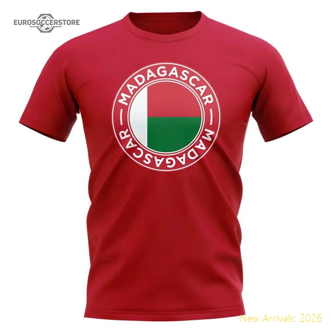 Madagascar Football Badge T-shirt (red) - Premium Collection